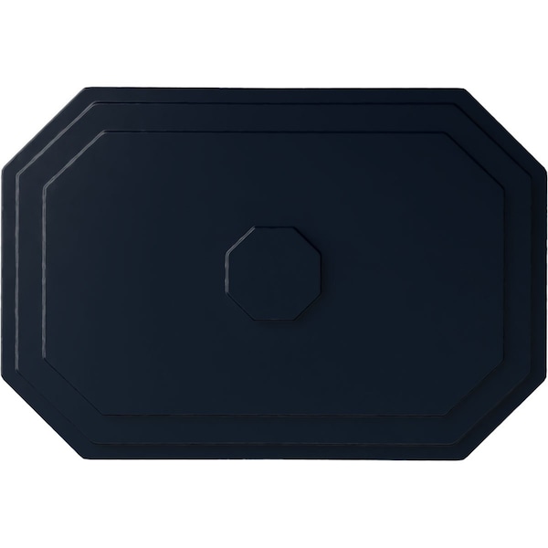 Ekena Millwork Felix Ceiling Medallion, Hand-Painted Midnight Dream, 25 1/4"W x 17 1/4"H x 1 3/4"P CM25FEMDF - main